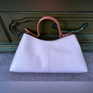 Furla hand bag. Pink with darker pink handle.